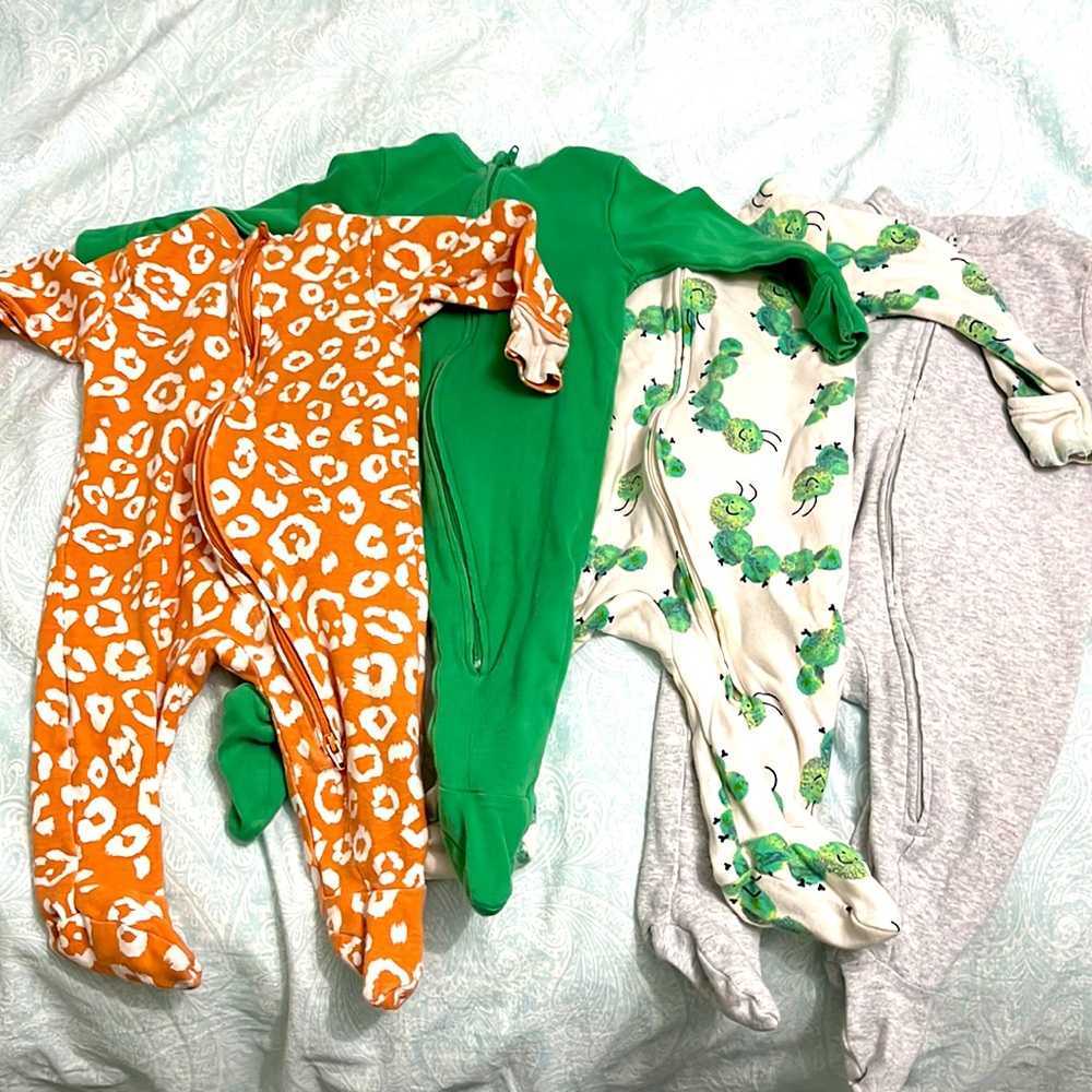 baby footies pajamas 3-6months